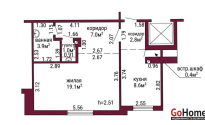 Купить 1-комнатную квартиру, Гродно, Пестрака, 38/1. Фото 14