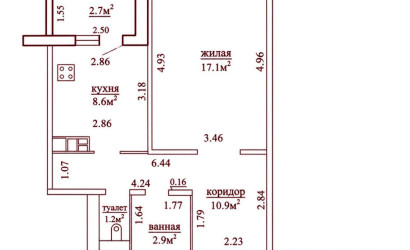 Купить 1-комнатную квартиру, Гродно, Южная, 26. Фото 14