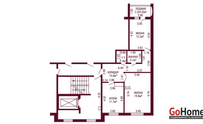 Купить 2-комнатную квартиру, Гродно, Огинского, 3А. Фото 11