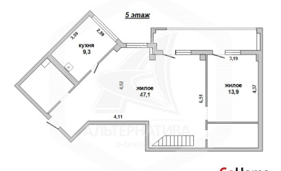 Купить 4-комнатную квартиру, Брест, Ковалево, пр-т Республики. Фото 42