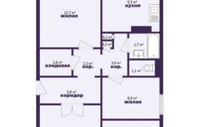 Купить 4-комнатную квартиру, Минск, Киреева ул., 11. Фото 26