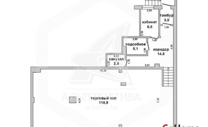 Продажа торгового помещения, Брест, Центр, 148.1 кв.м.. Фото 1
