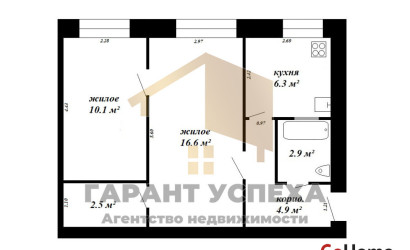 Купить 2-комнатную квартиру, Брест, бульвар Шевченко. Фото 12