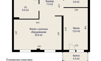 Купить 2-комнатную квартиру, Минск, Победителей просп., 115(Центральный район). Фото 23