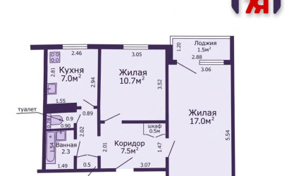 Купить 2-комнатную квартиру, Солигорск, Молодежная ул., 33. Фото 2