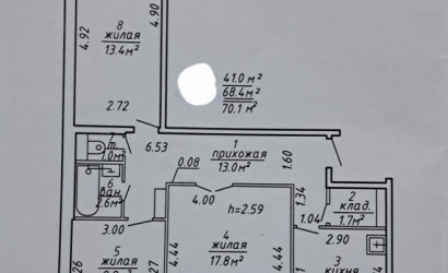 Купить 3-комнатную квартиру, Витебск, Чкалова, 56. Фото 14