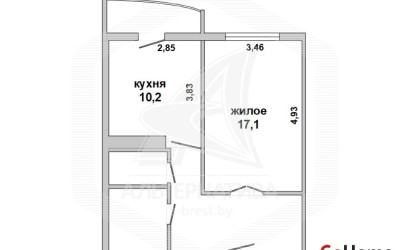 Купить 1-комнатную квартиру, Брест, Ковалево, ул. Луцкая. Фото 11