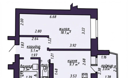 Купить 1-комнатную квартиру, Молодечно, Великий Гостинец ул., 154. Фото 15