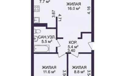 Купить 3-комнатную квартиру, Минск, Жудро ул., 9(Фрунзенский район). Фото 22