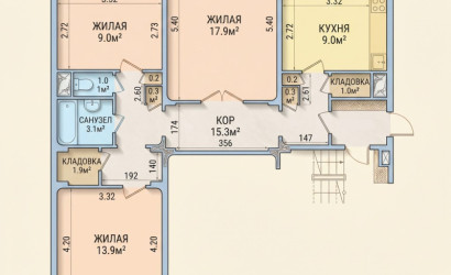 Купить 3-комнатную квартиру, Минск, Космонавтов, 38 (Московский район). Фото 4