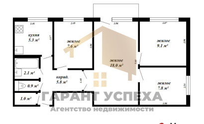 Купить 4-комнатную квартиру, Брест, ул. Московская, д. . Фото 1
