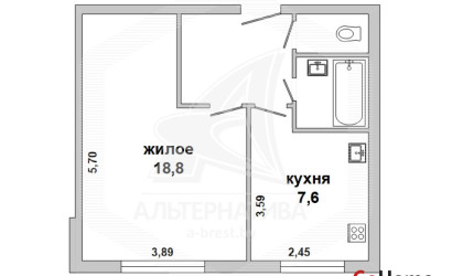 Купить 1-комнатную квартиру, Брест, Центр, ул. Малая. Фото 15