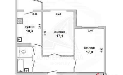 Купить 2-комнатную квартиру, Брест, Вулька, ул. Грибоедова. Фото 21