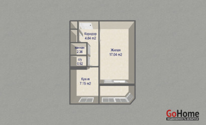 Купить 1-комнатную квартиру, Минск, ул. Герасименко, д. 41 (Заводской район). Фото 2