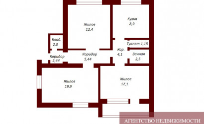 Купить 3-комнатную квартиру, Вулька-Обровская, вулька-обровская. Фото 10