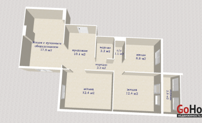 Купить 3-комнатную квартиру, Копище, Авиационная 39. Фото 14