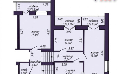 Купить 4-комнатную квартиру, Минск, Богдановича ул., 108 (Советский район). Фото 30