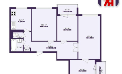 Купить 4-комнатную квартиру, Солигорск, Константина Заслонова ул., 85. Фото 19