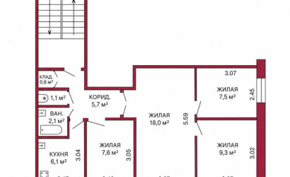Купить 4-комнатную квартиру, Гродно, Соломовой, 38. Фото 16