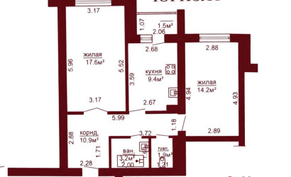 Купить 2-комнатную квартиру, Гродно, Великая Ольшанка, 3А. Фото 20