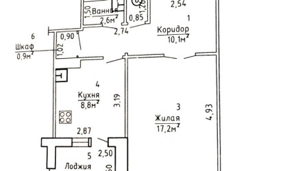 Купить 1-комнатную квартиру, Барановичи, Орджоникидзе, 14. Фото 3