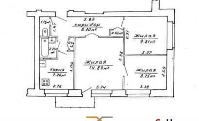 Купить 3-комнатную квартиру, Минск, Куйбышева ул., 30(Советский район). Фото 2