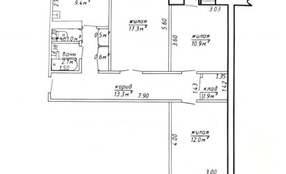 Купить 3-комнатную квартиру, Барановичи, Бородинского, 5. Фото 5