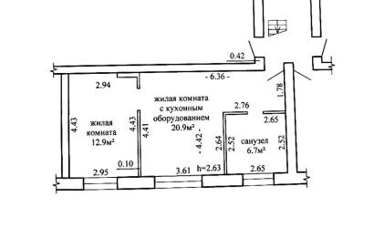 Купить 2-комнатную квартиру, Коробчицы, Молодёжная, 10. Фото 14