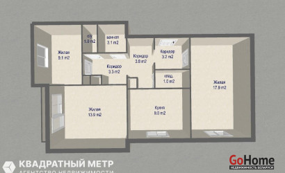 Купить 3-комнатную квартиру, Минск, Лобанка ул., 50 (Фрунзенский район). Фото 22