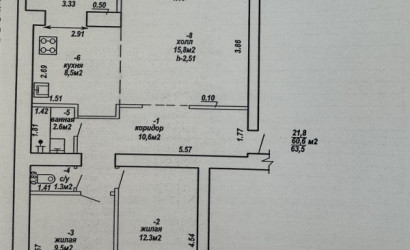 Купить 3-комнатную квартиру, Гомель, ул. Олимпийская, д. 12. Фото 12