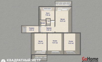 Купить 4-комнатную квартиру, Минск, Мавра ул., 44 (Фрунзенский район). Фото 17