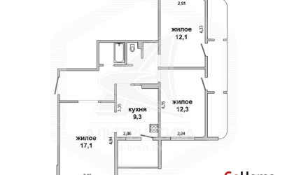 Купить 3-комнатную квартиру, Брест, Вулька, ул. Подгородская. Фото 1