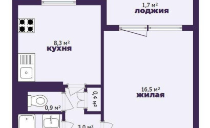 Купить 1-комнатную квартиру, Солигорск, Набережная ул., 24/Б. Фото 20