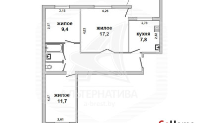 Купить 3-комнатную квартиру, Брест, Центр, ул. Карла Маркса. Фото 1