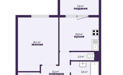 Купить 1-комнатную квартиру, Копище, Подгорная ул., 19/А2. Фото 20