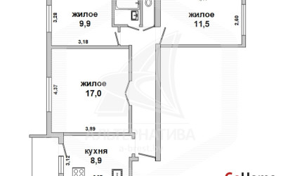Купить 3-комнатную квартиру, Брест, Речица, ул. Речицкая. Фото 13