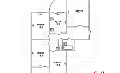 Купить 4-комнатную квартиру, Брест, Ковалево, ул. Суворова. Фото 1