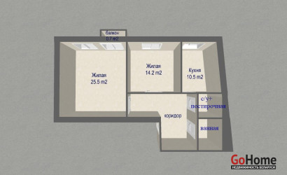 Купить 2-комнатную квартиру, Минск, Киселева ул., 28 (Центральный район). Фото 1