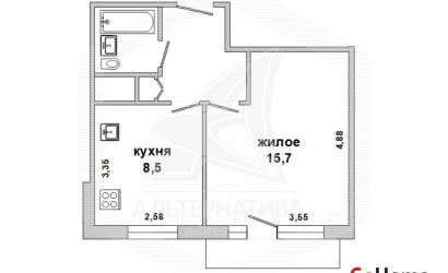 Купить 1-комнатную квартиру, Еремичи, , . Фото 1