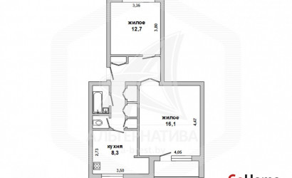 Купить 2-комнатную квартиру, Дмитровичи, , 