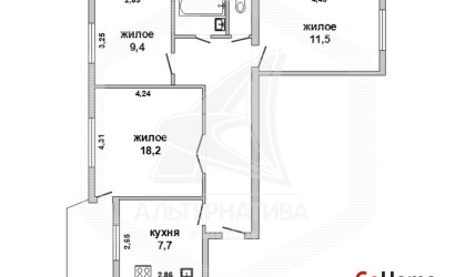 Купить 3-комнатную квартиру, Брест, Березовка, ул. Мошенского. Фото 10