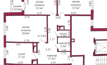 Купить 3-комнатную квартиру, Гродно, Соломовой, 157В. Фото 15