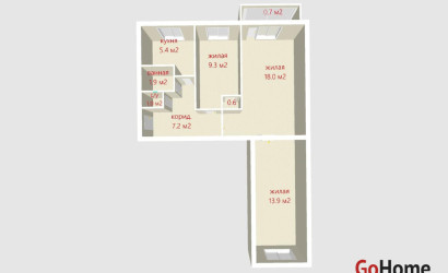 Купить 3-комнатную квартиру, Жодино, Фрунзе ул., 11/Е. Фото 18