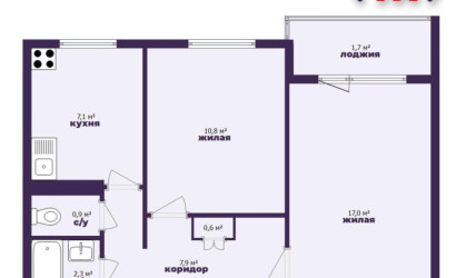 Купить 2-комнатную квартиру, Солигорск, Железнодорожная ул., 30. Фото 17