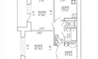 Купить 2-комнатную квартиру, Минск, Победителей пр-т 39 (Центральный район). Фото 6