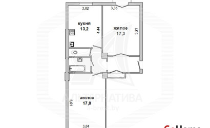 Купить 2-комнатную квартиру, Брест, Центр, ул. Орджоникидзе. Фото 1