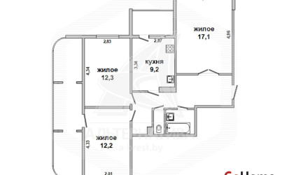 Купить 3-комнатную квартиру, Брест, Южный, ул. Гвардейская. Фото 1