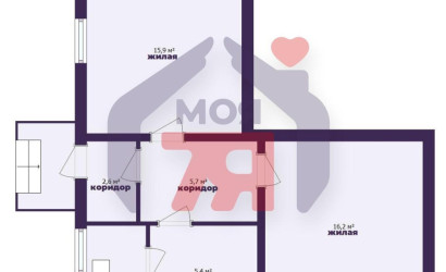 Купить 2-комнатную квартиру, Молодечно, Чигуночная ул.. Фото 16