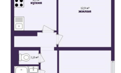 Купить 2-комнатную квартиру, Молодечно, Молодёжная ул., 20. Фото 17