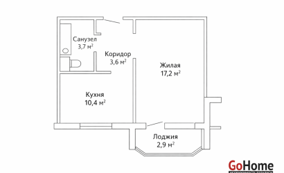 Купить 1-комнатную квартиру, Лесной, ул. Александрова  д. 2